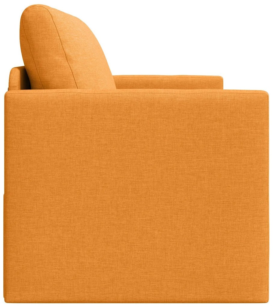 Sofá Cama de Chão 2-em-1 Amarelo Escuro 124x71x78 cm Tecido