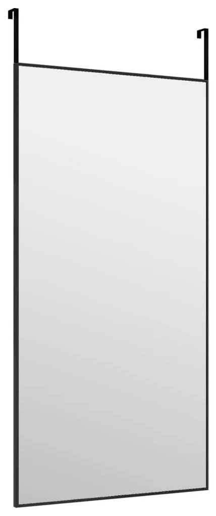 Espelho para porta 40x80 cm vidro e alumínio preto