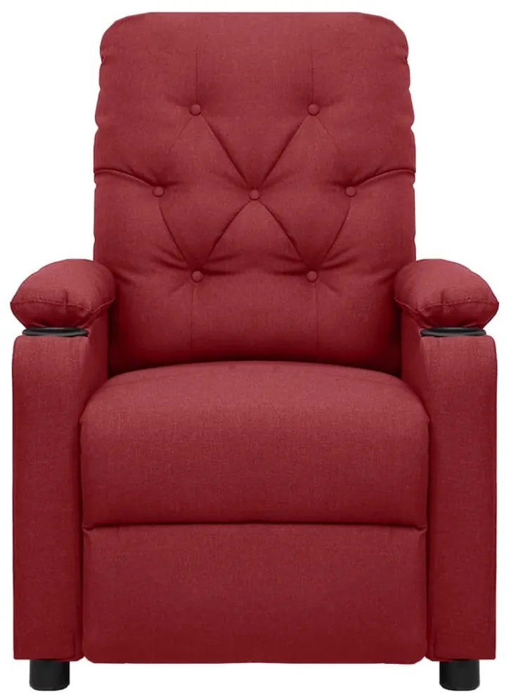 Poltrona elevatória tecido vermelho tinto