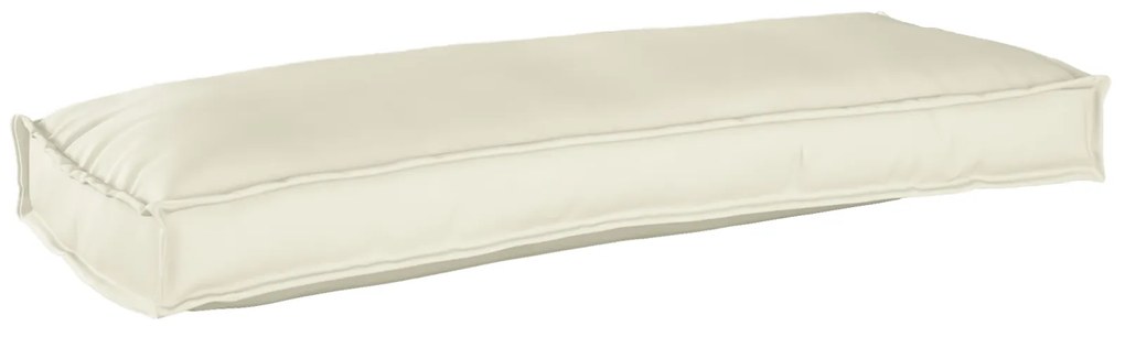 almofada externa vidaXL Creme Algodão 100 cm x 40 cm x 8 cm