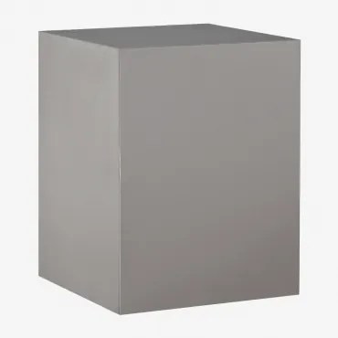 Mesinha De Cabeceira Quadrada 35x35 Cm Em Aço Inoxidável Iuraima Aço Inoxidável Escovado - Sklum