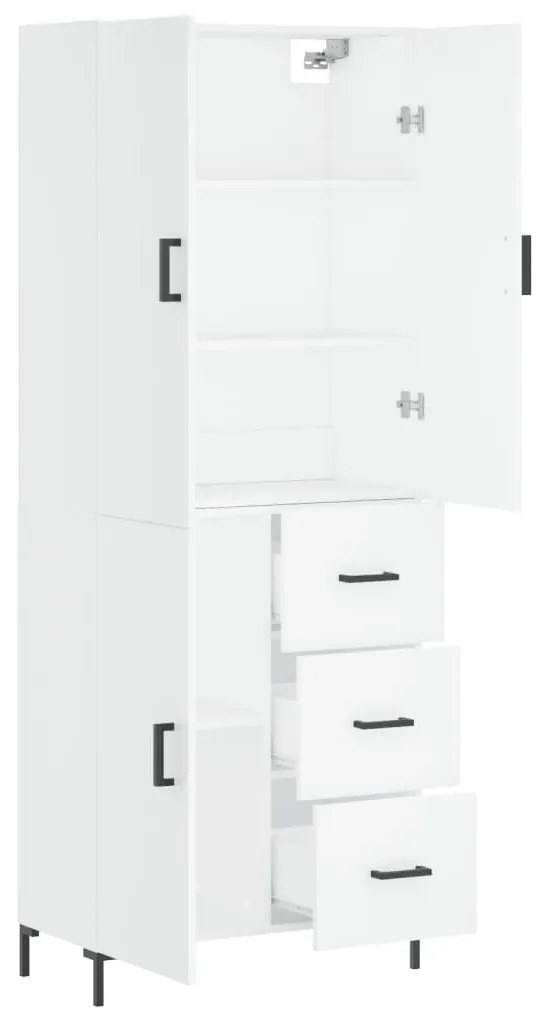 Armário alto 69,5x34x180 cm derivados de madeira branco