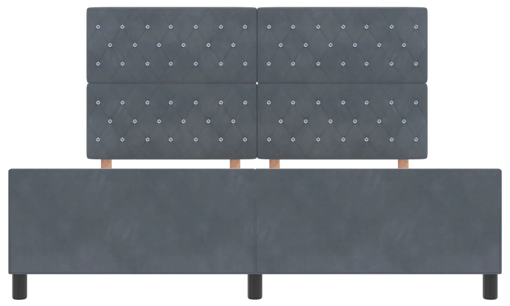 Cama vidaXL Cinza Escuro 180x200 cm Veludo