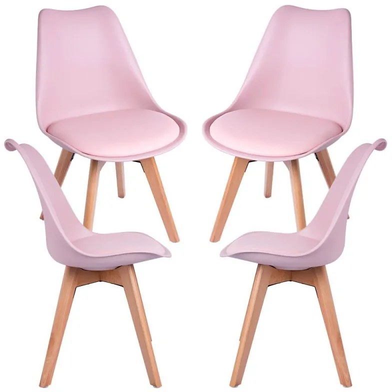 Pack 4 Cadeiras Synk Basic - Rosa