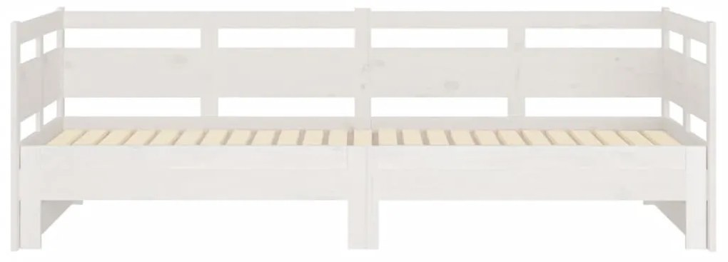 Sofá-cama de puxar 2x(90x200) cm pinho maciço branco