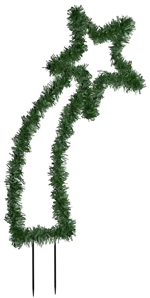 Decoração de Natal meteoro c/ luz e estacas 80 luzes LED 62 cm