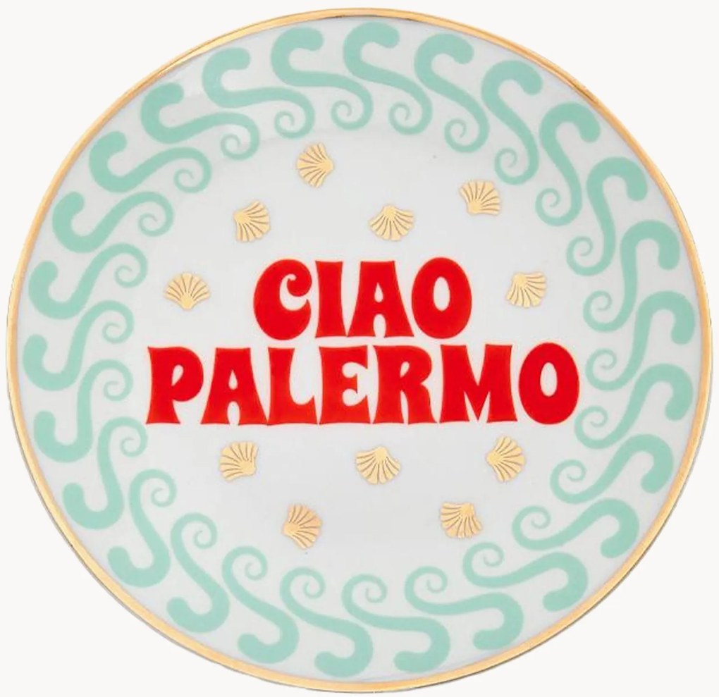 Prato de sobremesa em porcelana Palermo