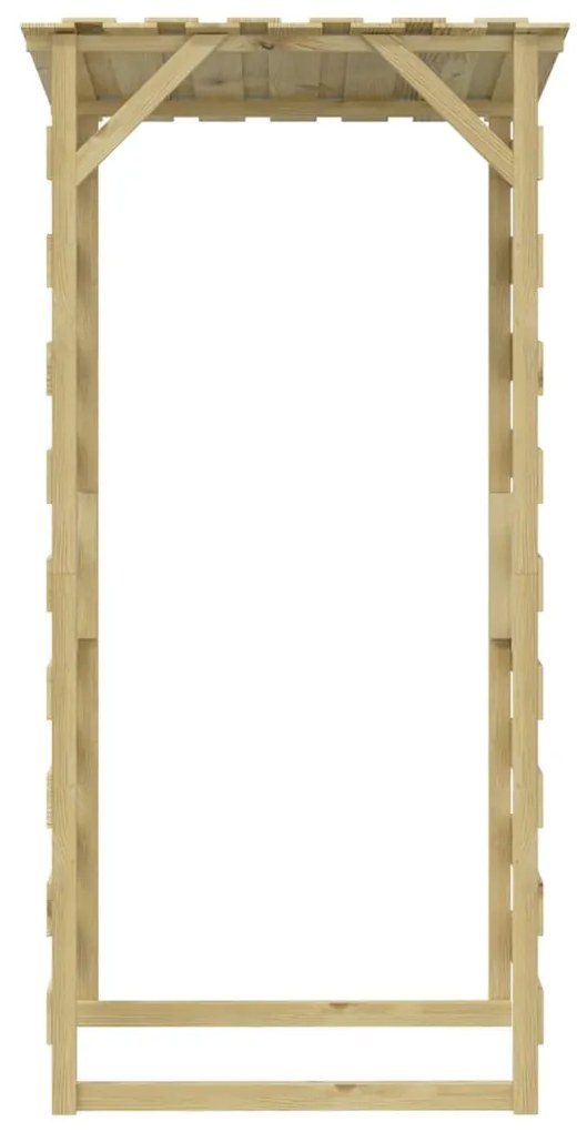 Pérgolas com telhados 2 pcs pinho impregnado 100x90x200 cm