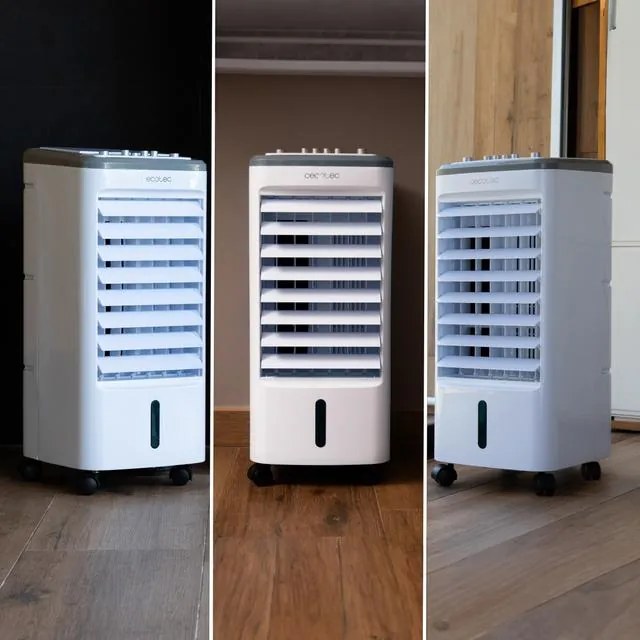 Climatizador evaporativo de 65 W EnergySilence 3500 Cool Compact , capacidade do depósito de 3,5 L, 3 velocidades e oscilação