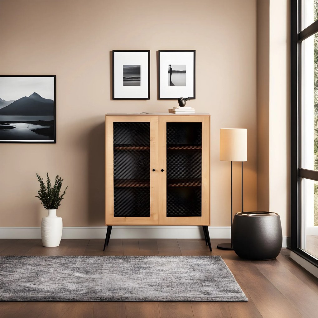 Sideboard Daisy – Carvalho Preto – 90x110x35 cm