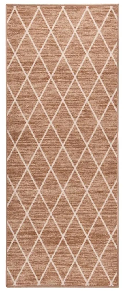 vidaXL Tapete/passadeira 80x250 cm castanho-claro