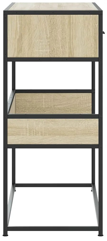 Mesa consola 90x35x80 cm derivados de madeira carvalho sonoma