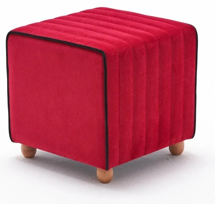 Pouffe Mona – Vermelho – 40x40x40 cm