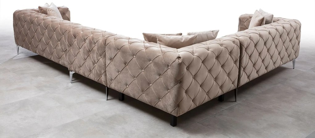 Sofá de Canto Como – Bege – 310 cm x 73 cm x 270 cm