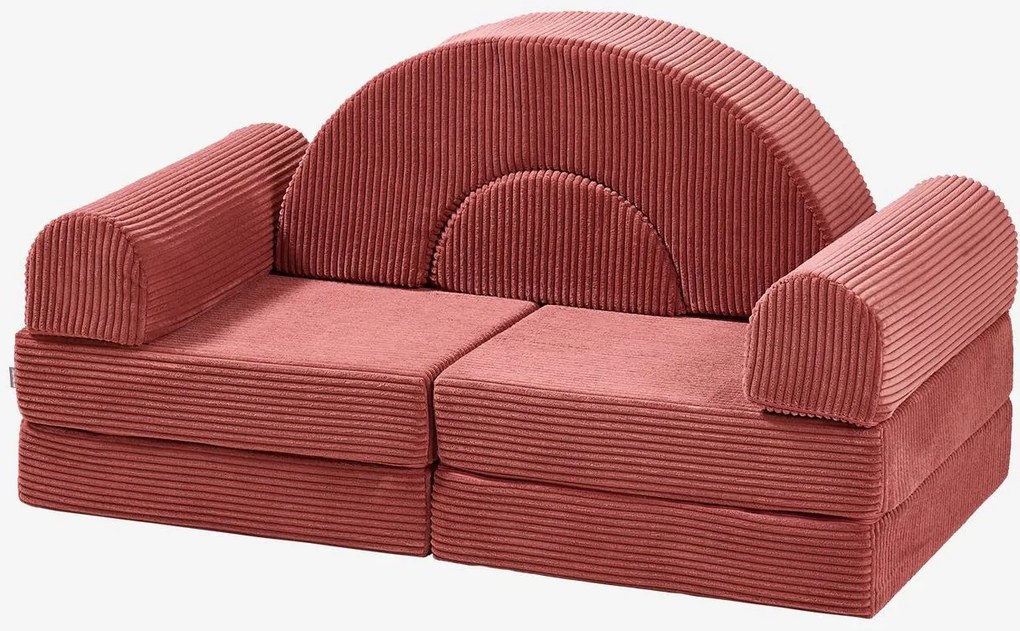 Sofá modulável para criança rosa