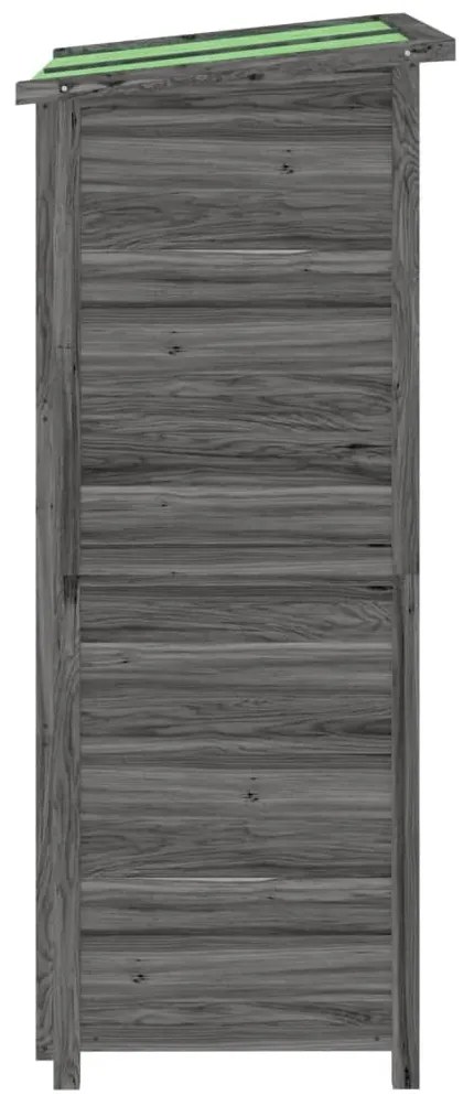 Abrigo p/ ferramentas jardim 83x57x140 cm pinho maciço cinzento