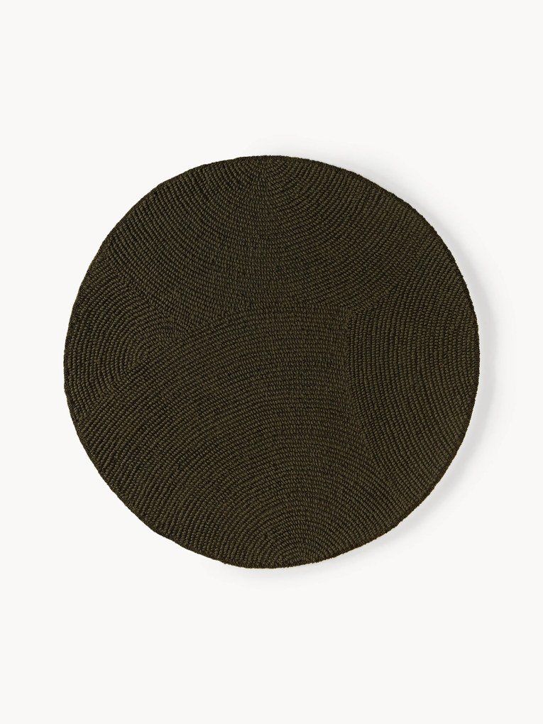 Tapete redondo em lã artesanal Eleni