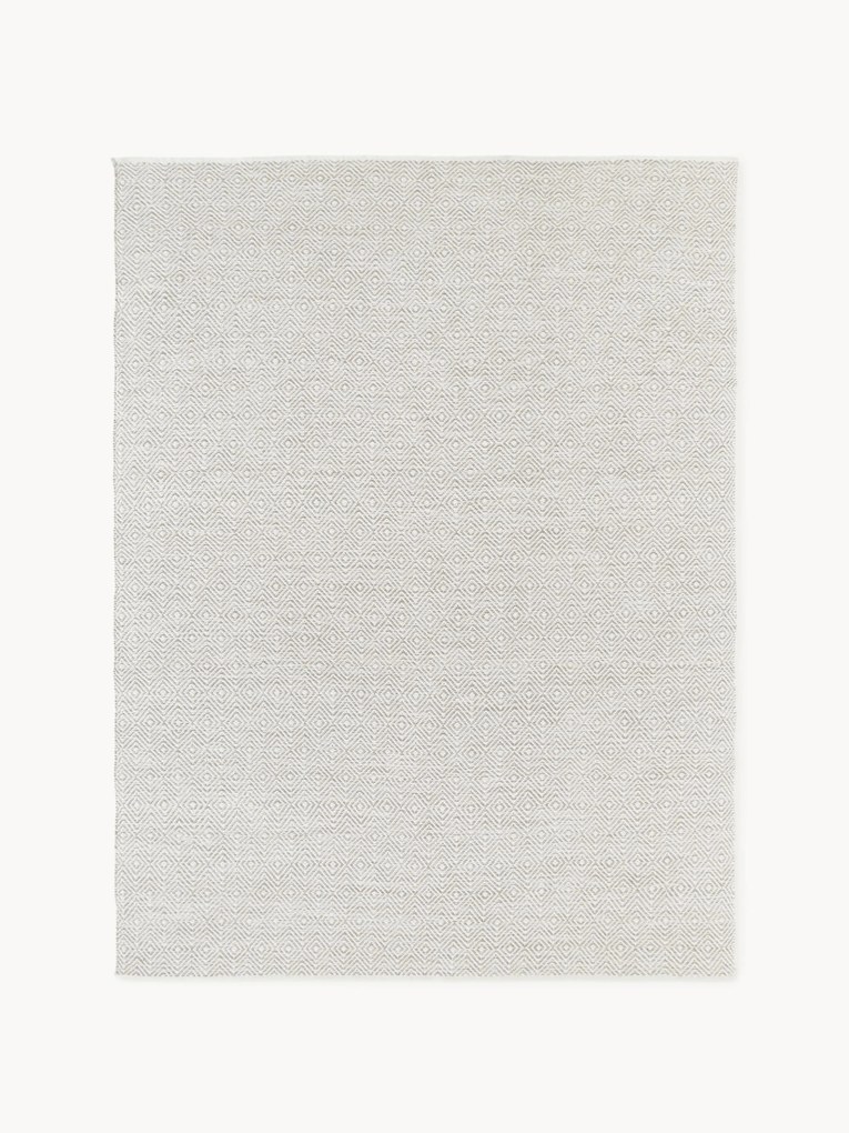 Tapete artesanal para exterior com padrão de losangos vintage Rika