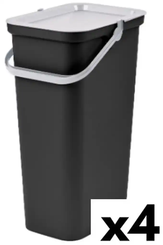 vidaXL Caixote do lixo para reciclagem com pedais 24 L aço inoxidável