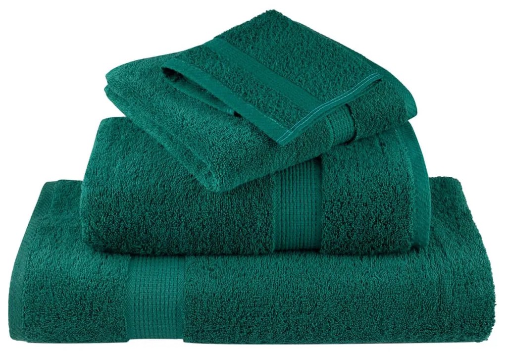 Toalhas de sauna premium SOLUND 10pcs 80x200 cm 600 gsm verde