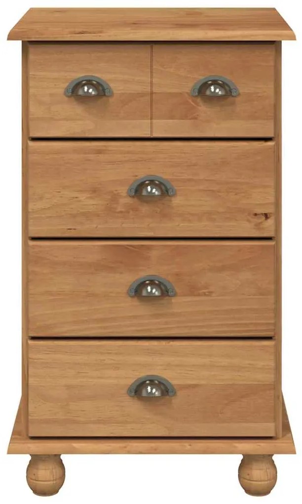 Cômoda 'ASKIM'Castanha 45.8x40x79 cm Madeira Sólida de Pinheiro