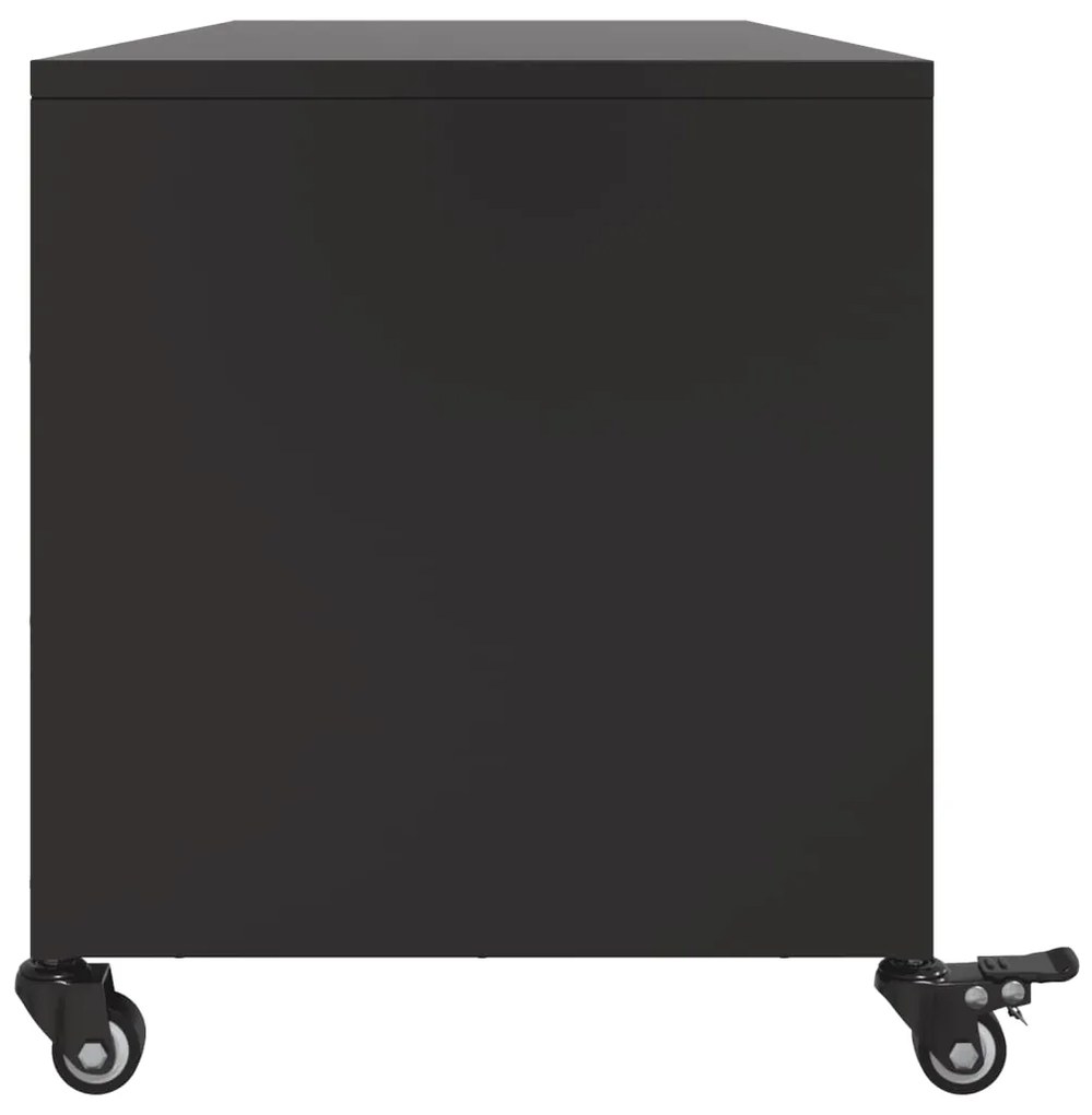 Móvel de TV 100,5x39x43,5 cm aço preto