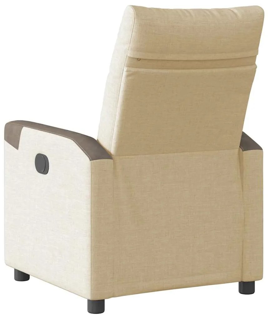 Poltrona reclinável tecido cor creme