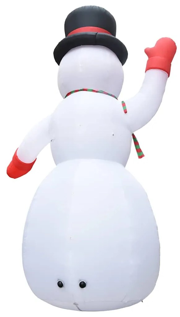 Boneco de neve insuflável Natal com LED IP44 600 cm XXL