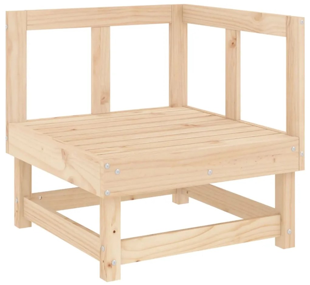 4 pcs conjunto lounge de jardim madeira de pinho maciça