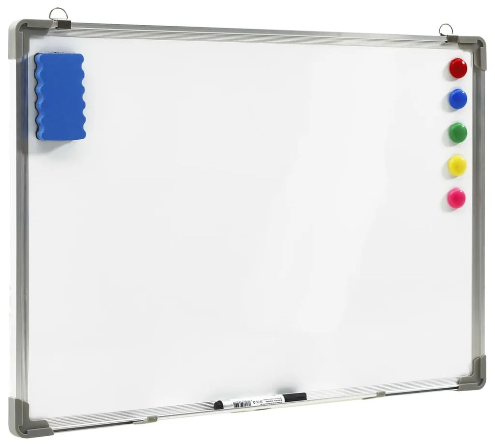 Quadro de escrita magnético 70x50 cm aço branco