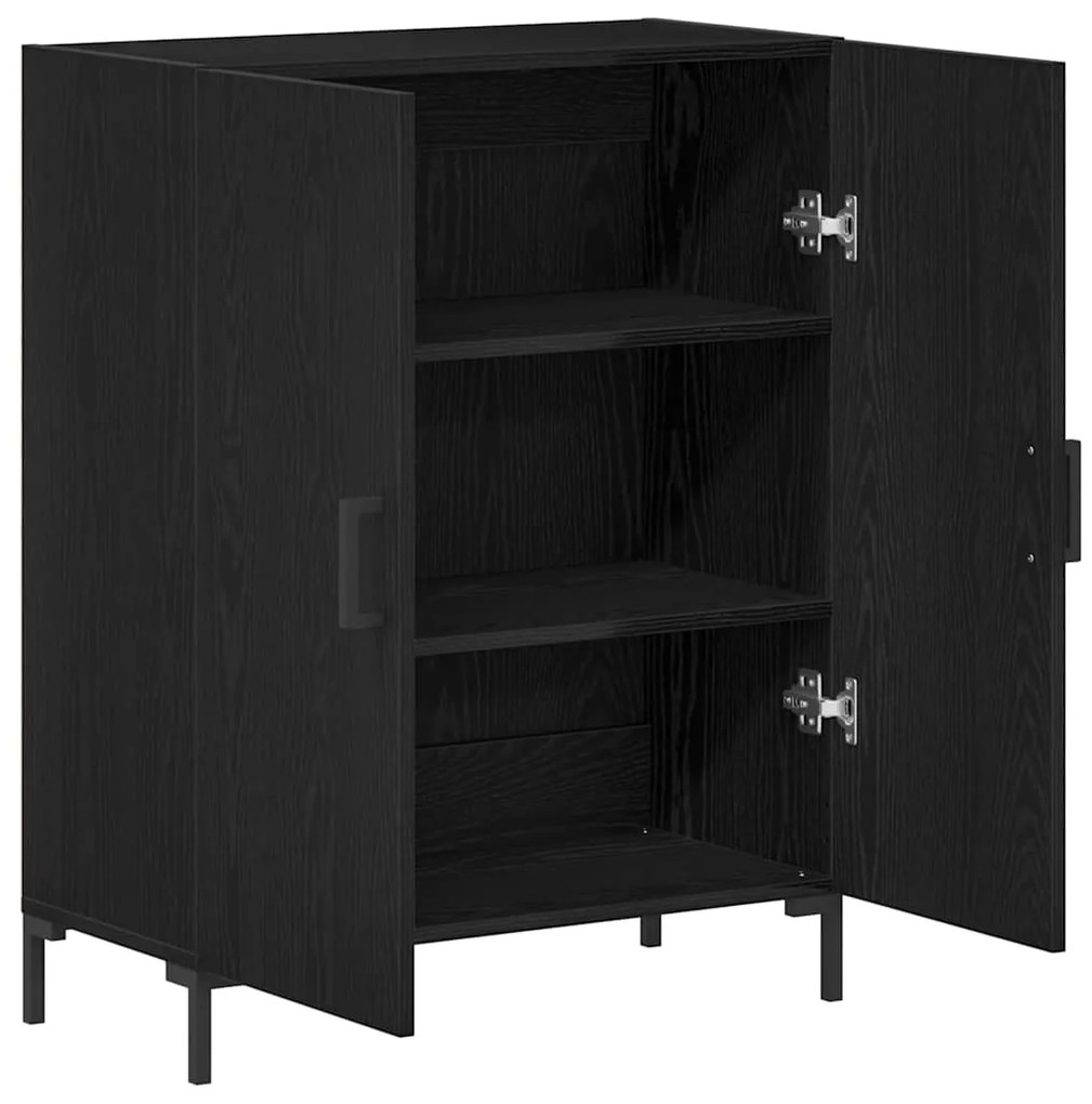 Sideboard vidaXL Preto Carvalho 69,5x34x90 cm Madeira de engenharia