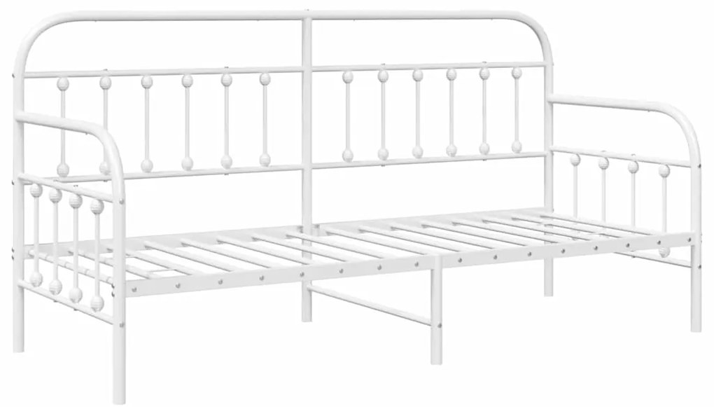 Estrutura de Cama Dia vidaXL Branca 80x200 cm Aço