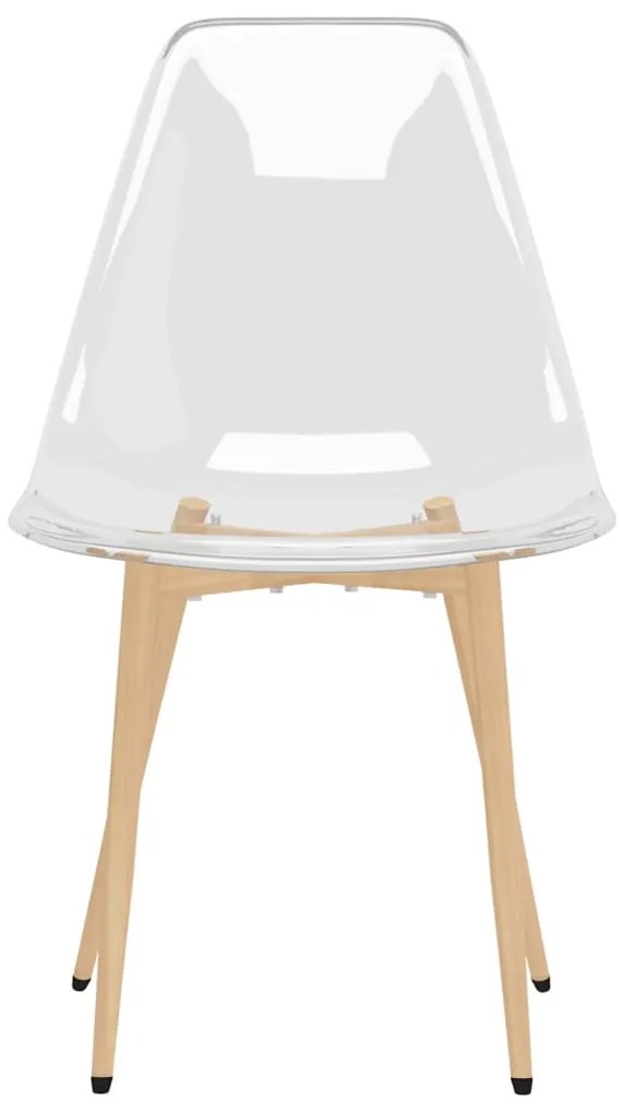Cadeiras de jantar 6 pcs PET transparente