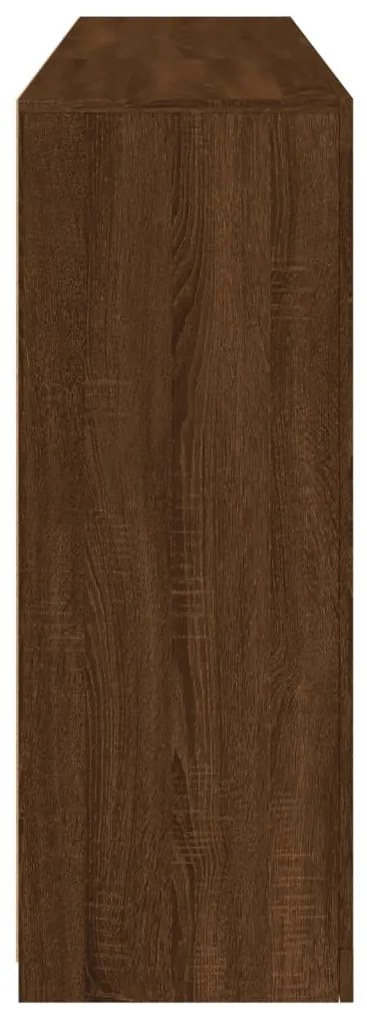 Aparador com luzes LED 162x37x100 cm carvalho castanho