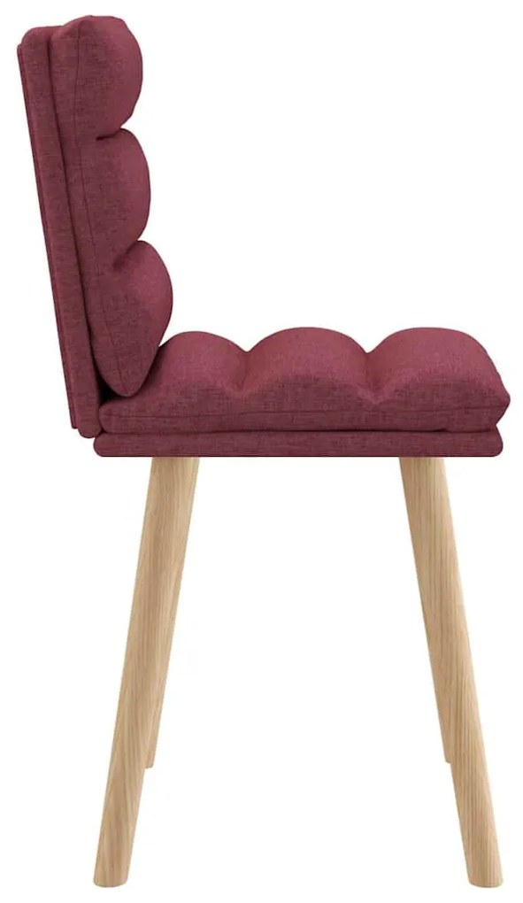 Cadeiras de jantar 2 pcs tecido vermelho tinto