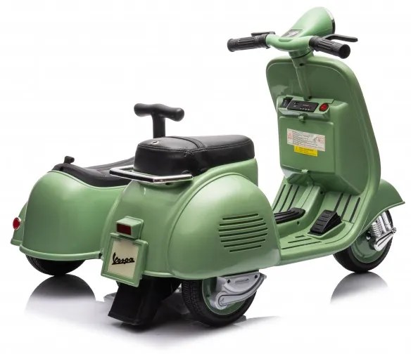 Vespa para crianças 150 VL1T com sidecar 6V Verde