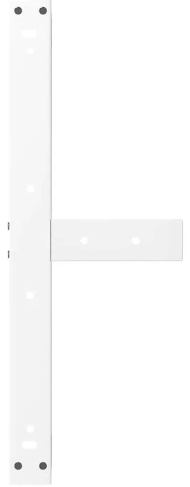 Pés para mesa de centro em forma de T, 2 peças, branco, 60x25x(30-31)