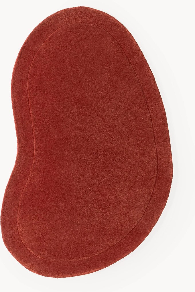 Tapete em lã artesanal com forma orgânica Kadey