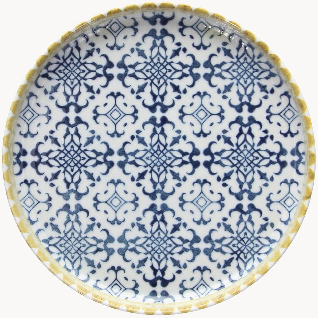 Pratos de sobremesa em porcelana Selinunte, conjunto de 6