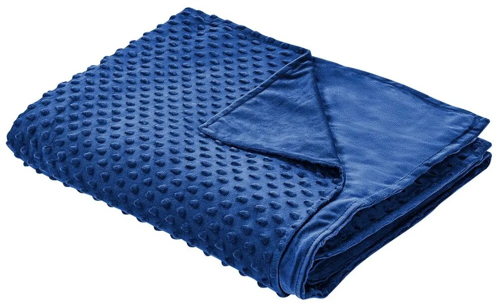 Capa de cobertor pesado em tecido azul marinho 120 x 180 cm CALLISTO Beliani
