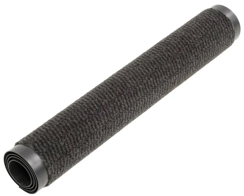 Tapete de entrada tufado 60x180 cm preto