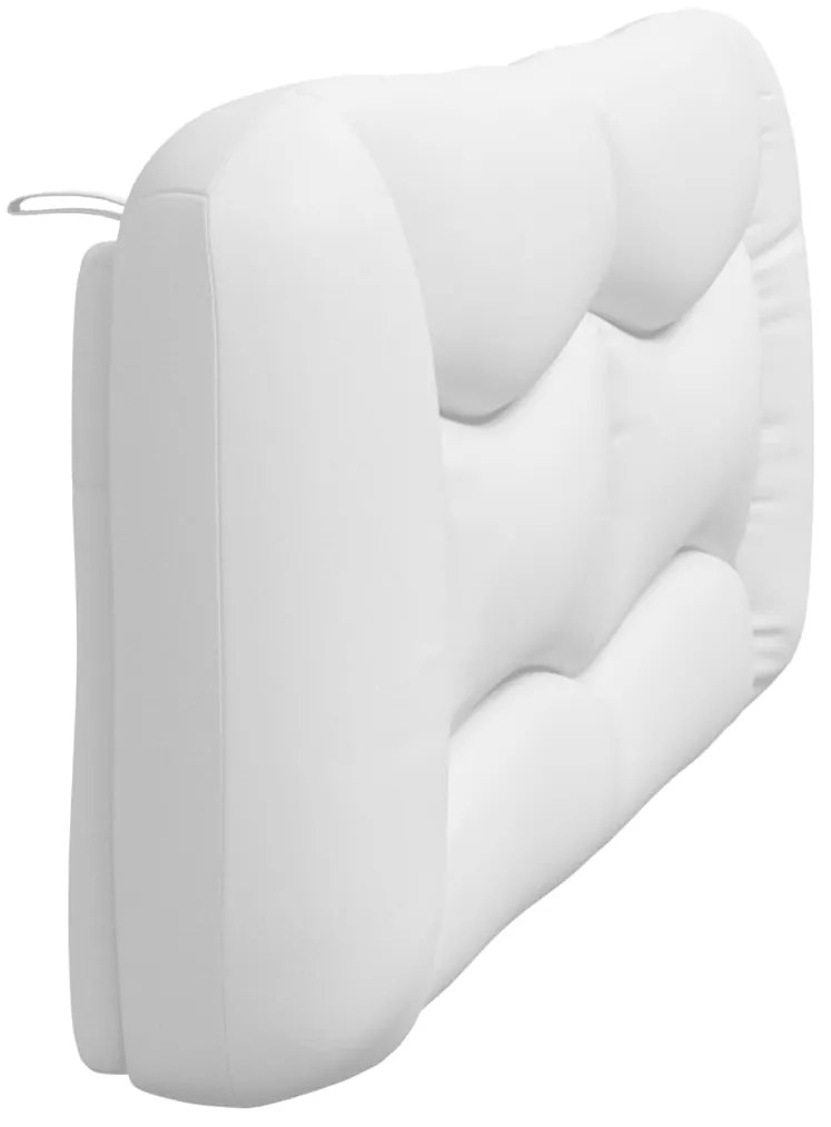 Almofadão de cabeceira 180 cm couro artificial branco