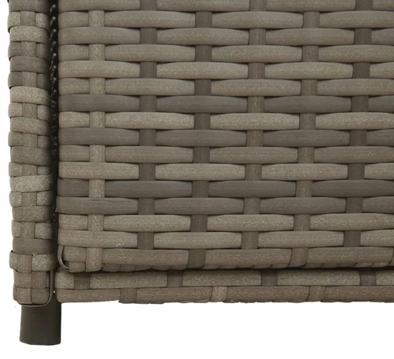 Armário de arrumação para jardim 55x55x111 cm vime PE cinzento