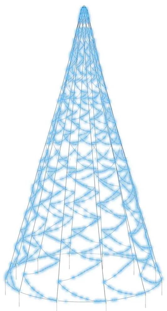 Árvore de Natal mastro de bandeira 1400 LEDs 500 cm azul