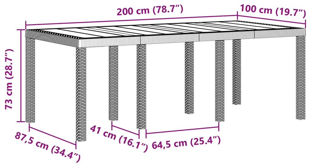 Conjunto de Jantar para Jardim 9 Peças Cinza Claro em Rattan Sintético
