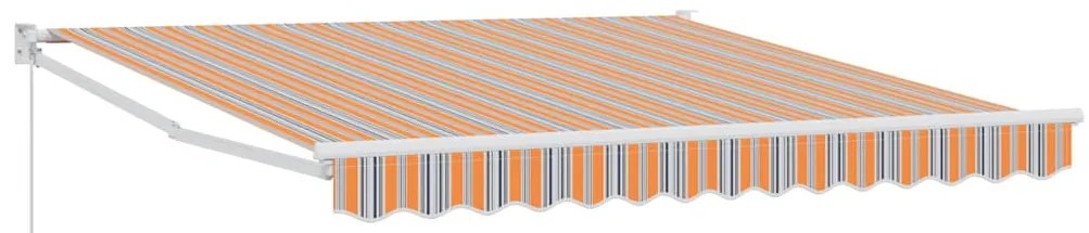 Toldo Retrátil Manual Listrado Multicolorido 300x250 cm