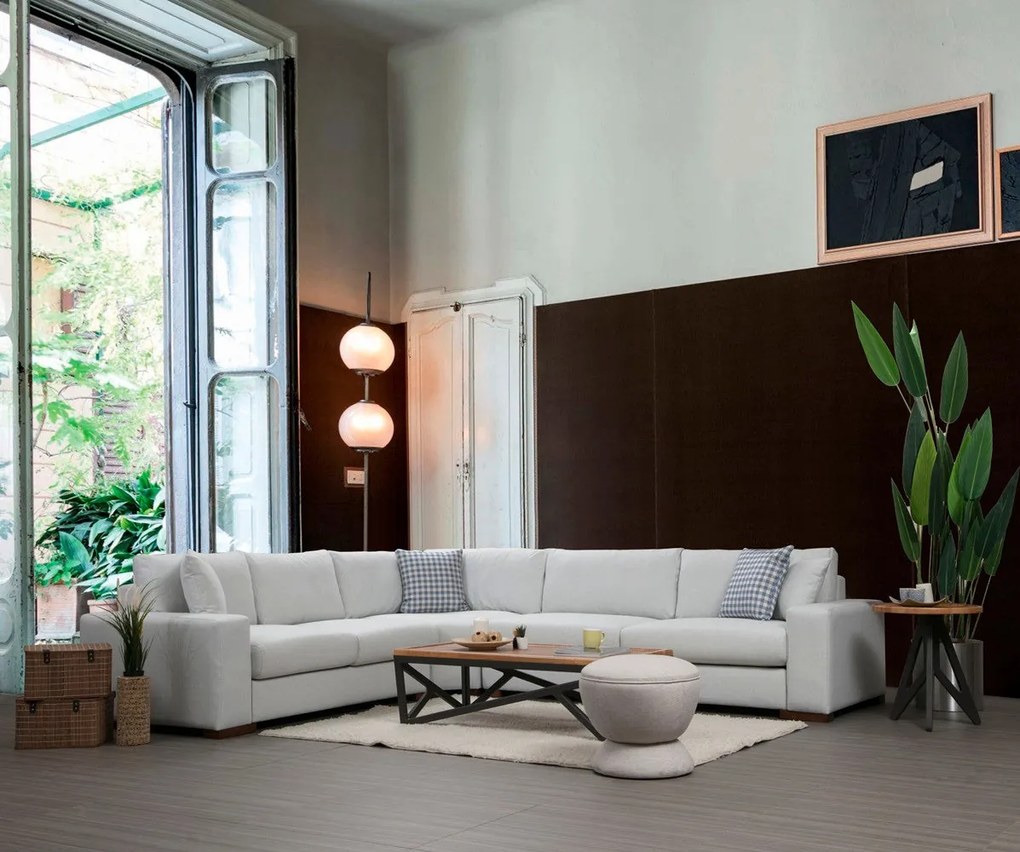 Sofá de Canto Loop - Branco - 282 x 322 cm