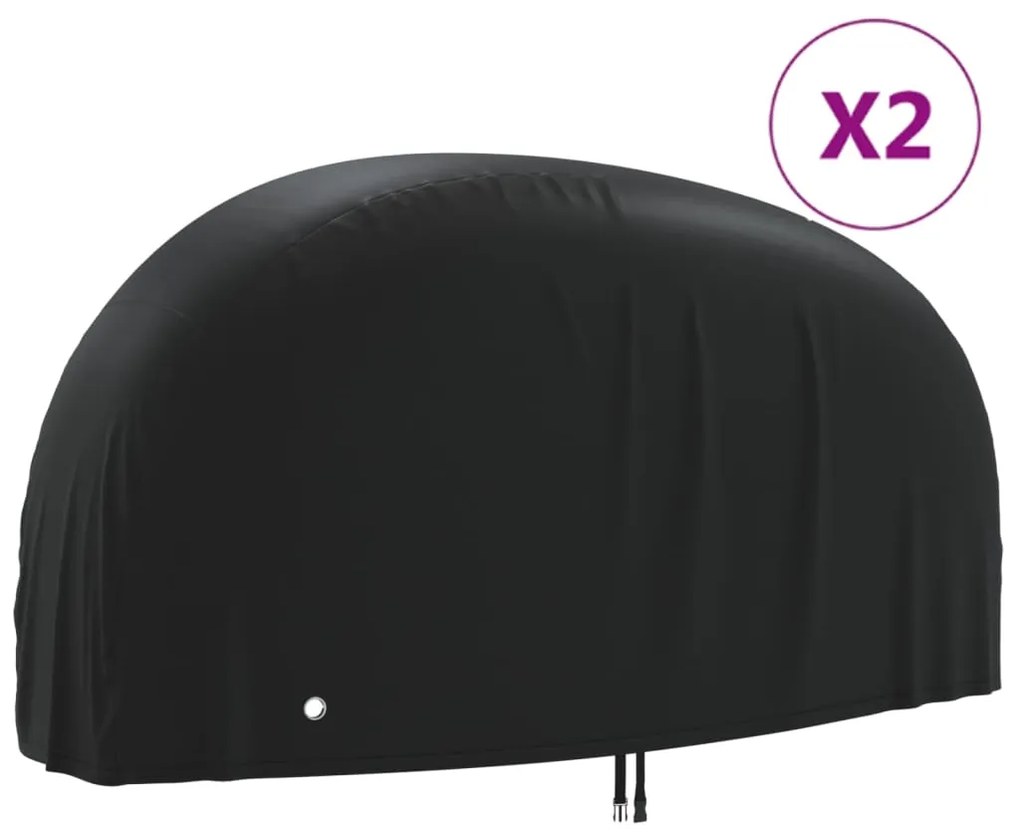 vidaXL Capas para bicicleta 2 pcs 200x85x110 cm tecido oxford 190T