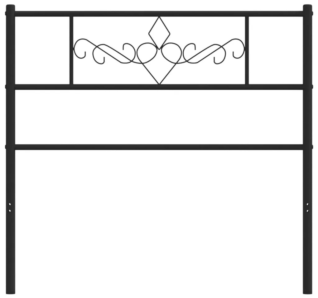 Cabeceira de cama 80 cm metal preto