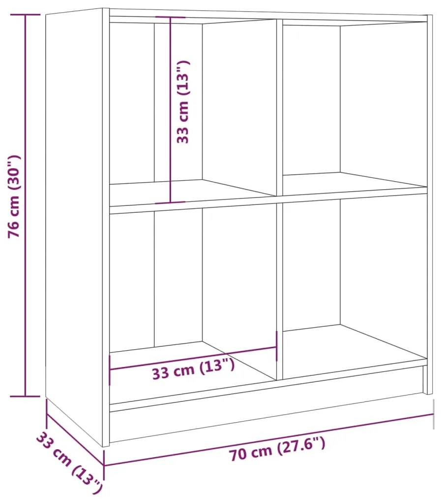 Aparador pinho maciço 70x33x76 cm cinzento